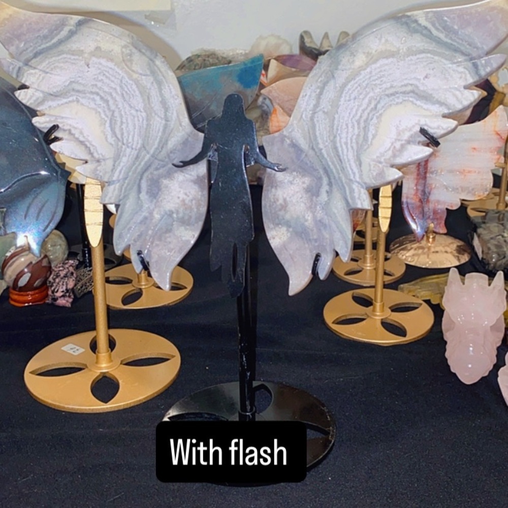 Grey Jasper Angel wings - Picture 2 of 2